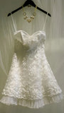 Sweetheart White Lace Homecoming Dresses Organza A-line Party HZ0307