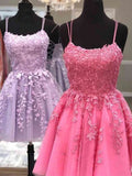 LTP1066,Cheap lace homecoming dresses applique tulle mini prom dress,back to school HZ0307
