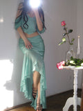 Two Pieces Chiffon Mermaid Prom HZ0307