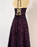 Vintage A Line V Neck Appliques Beads Tulle Satin Prom Dress Evening HZ0307