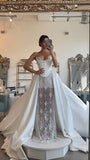 Vintage Lace Satin Wedding Dresses, HZ0307