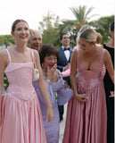 Vintage Pink Appliques Prom Dresses A-Line Party Bridesmaid HZ0307