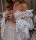 Vintage Wedding Dress A-Line Lace Tulle Wedding Bridal HZ0307