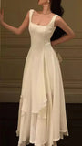 Vintage Ivory Chiffon Prom Dress - Classic Evening HZ0307