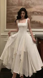 Vintage Ivory Chiffon Prom Dress - Classic Evening HZ0307