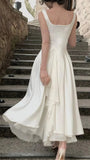Vintage Ivory Chiffon Prom Dress - Classic Evening HZ0307