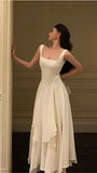 Vintage Ivory Chiffon Prom Dress - Classic Evening HZ0307