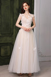 Butterfly Princess A-line White Tulle Long Formal HZ0307