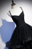 Black A-line Layered Evening HZ0307