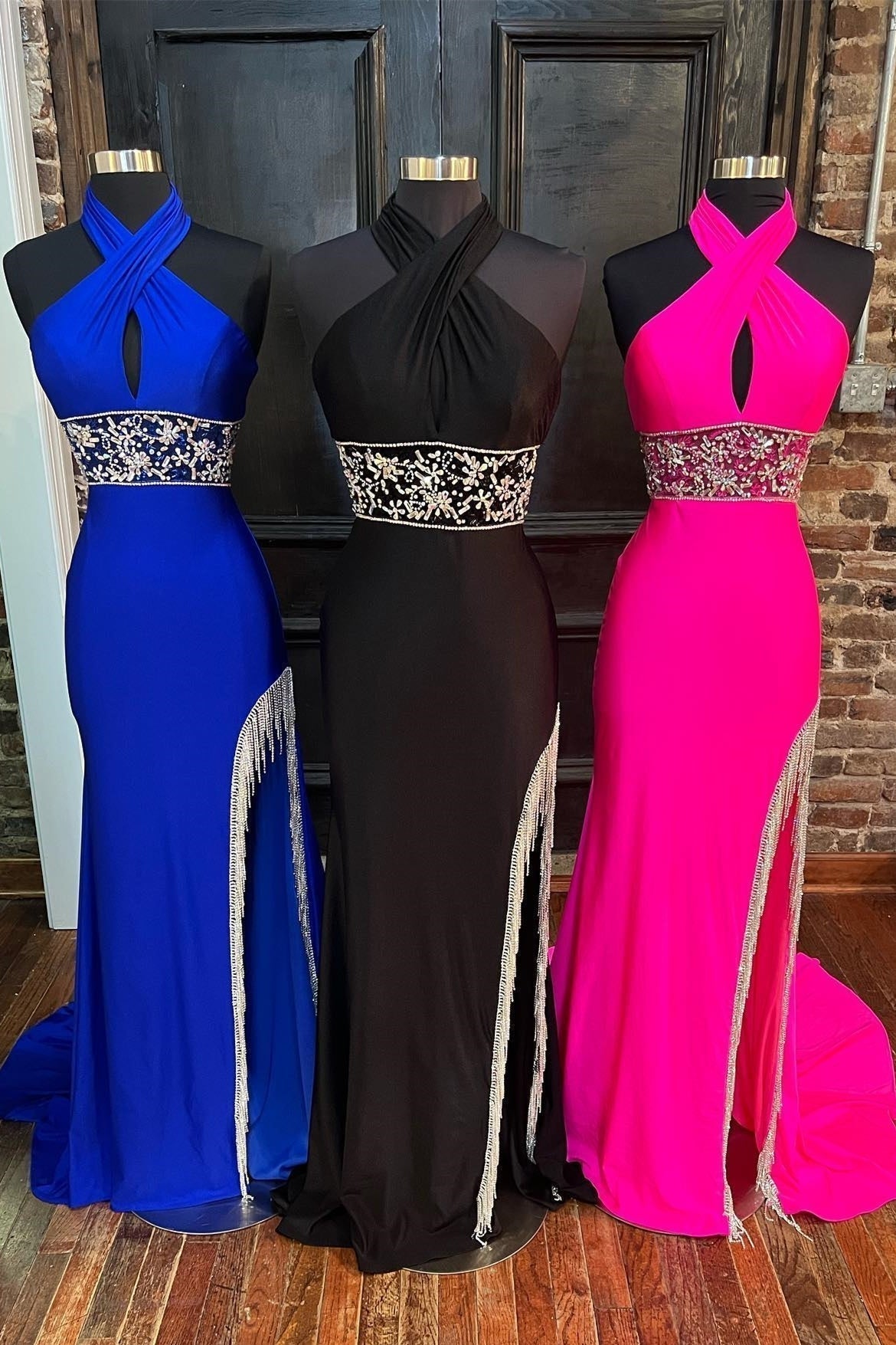 Cross Front Mermaid Long Formal Dress with HZ0307