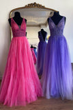 Elegant A-line Beaded Long Formal HZ0307