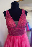 Elegant A-line Beaded Long Formal HZ0307