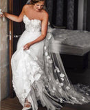 LTP0808,Rustic Wedding Dress,Sweetheart with 3D Flowers Wedding Dress,Beautiful Wedding HZ0307