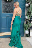 Scoop Red Beaded Mermaid Long Prom HZ0307
