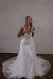 Luxury White Bodycon Wedding Dresses With Sash HZ0307