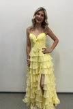 Straps Green Chiffon Tiered Ruffle Party HZ0307